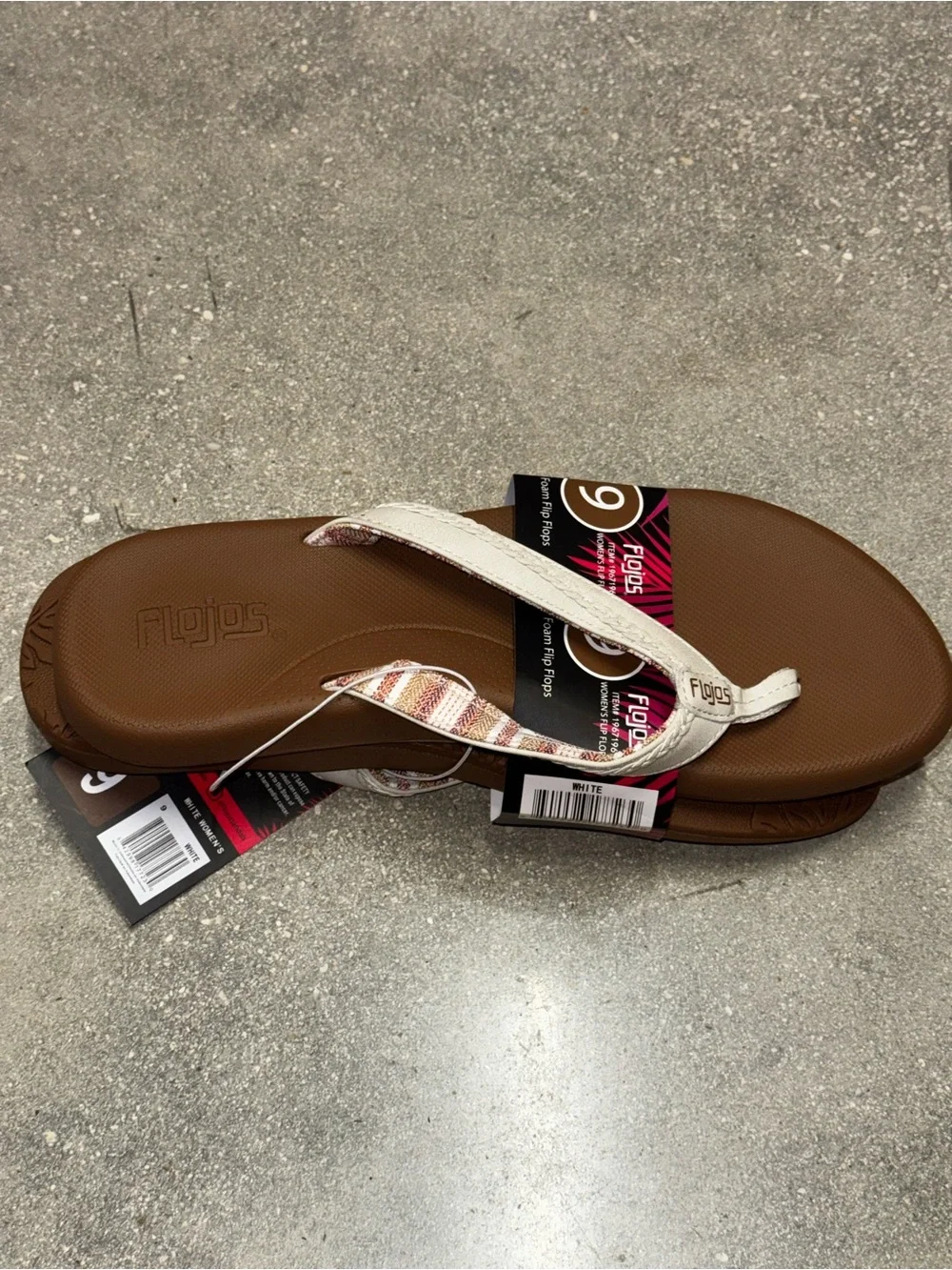 Flojos Flip Flop Women Size 9 Black Woven Fabric Strap Sandals 1967196